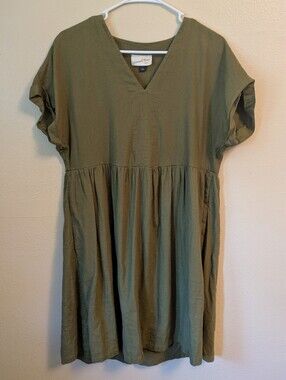Universal Thread Olive V-Neck Dress